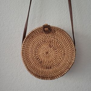 Rattan Circle Bag